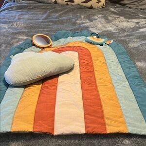 Itzy Ritzy Rainbow Play Mat with Pillow